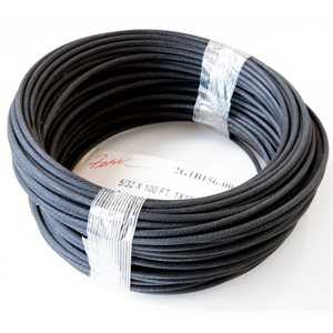 5 / 32 X 100 FT, 1X19 Black Hot Dip Galvanized Steel Cable 