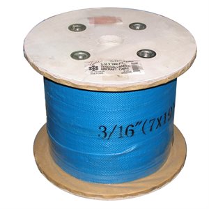5 / 64 X 1000 FT, 7X7 Hot Dip Galvanized Steel Cable 