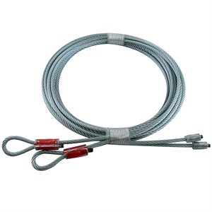 3 / 32 X 102 7X7 GAC Garage Door Torsion Lift Cables - Red
