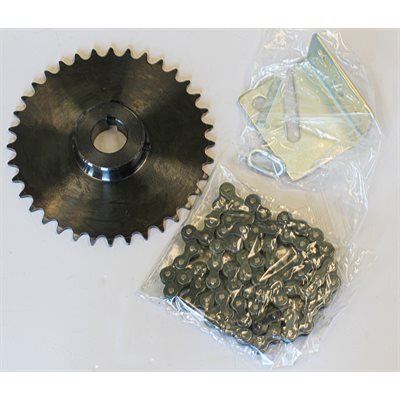 6", 36 Tooth Sprocket Wheel & 3 Ft of # 41 Roller Chain