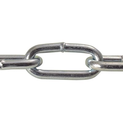 2 / 0 X 100 FT Straight Link Coil Chain Zinc Plated