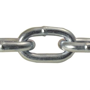 #2 X 100 FT Straight Link Machine Chain Zinc Plated