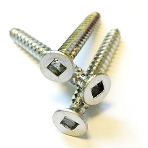 Raileasy 1-1 / 2 T- 316 Stainless Steel Square Flat Wood Screw