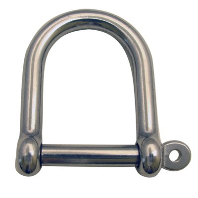 3 / 8 Type 316 Stainless Steel Wide "D" Shackle