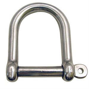 1 / 2 Type 316 Stainless Steel Wide "D" Shackle