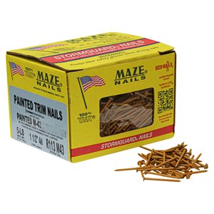 Golden Oak Maze 1-1 / 2" SmoothTrim Nail- 5 Lb Ctn